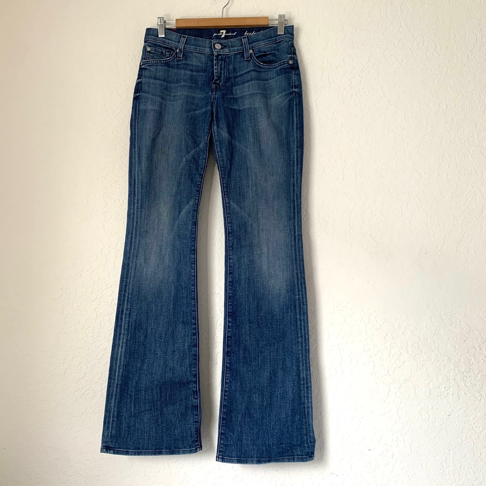 7 For All Mankind Bootcut Jeans Women 30 Blue‎ Medium Wash Flare Boho Y2K USA